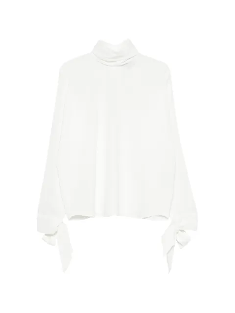 Emporio Armani bow-cuff high-neck blouse White EW002879AF12696