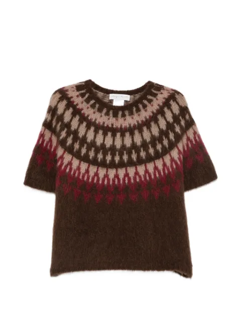 Phisique Du Role Norwegian round-neck top Brown 26W265