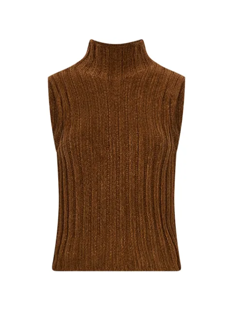 R13 ribbed-knit sleeveless sweater Brown R13WY374