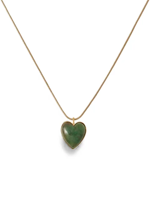 Jennifer Fisher agate heart necklace Green 596208GLD302