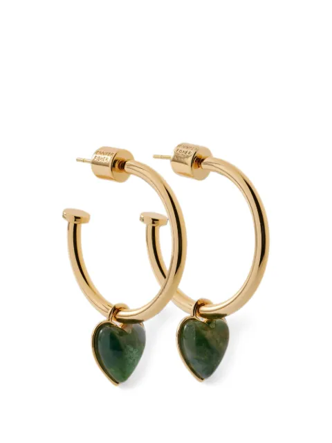 Jennifer Fisher huggie-hoop agate earrings Gold 596176GLD302