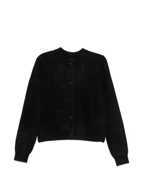 Thom Krom brushed-knit button-up cardigan Black WKJ175