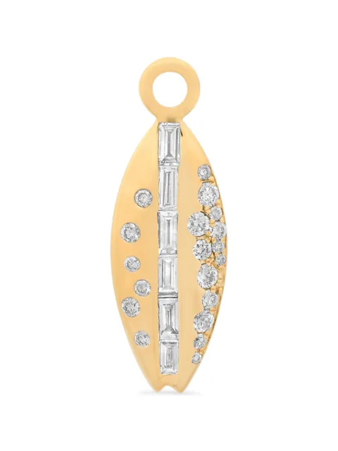 Sara Weinstock surfboard-motif diamond pendant Gold PYWSBPPDG