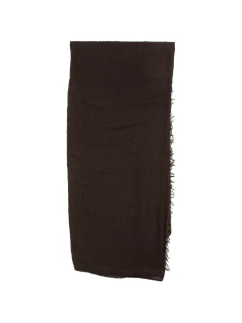 Cenere GB frayed-edge scarf Brown EMQUUNCH
