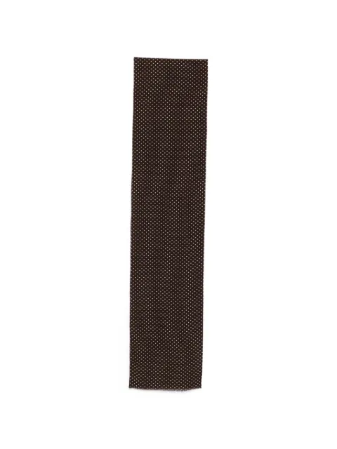 Cenere GB polka-dot fringed scarf Brown POPPYDOCHCHOCO