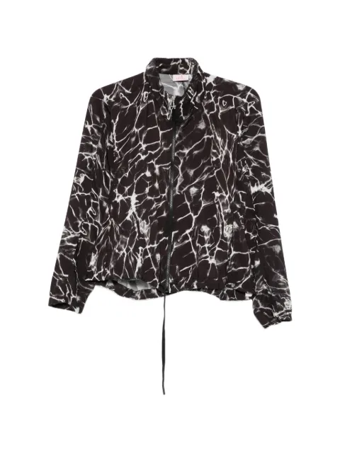 DEHA abstract-print zip-up jacket Black D42220