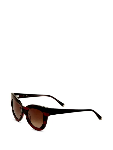 TURA x Kate Young Christy tortoiseshell-effect sunglasses Black K514