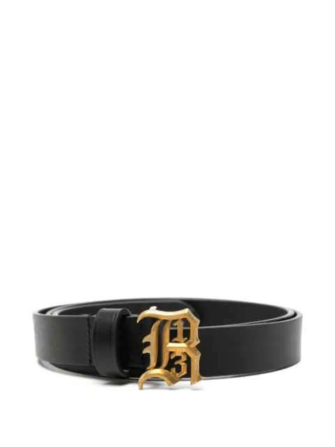 R13 logo-buckle leather belt Black R13WA090A085