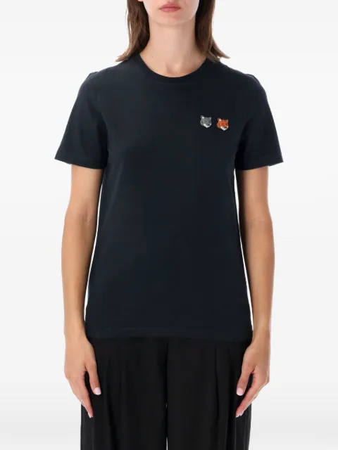 Maison Kitsuné Double Fox Head patch T-shirt Grey OW011CFKJ7026