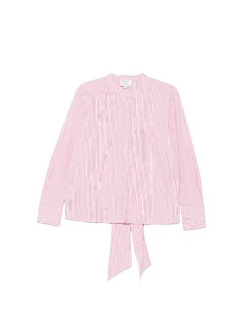 MAISON123 Sandrine striped pussy-bow blouse Pink 6559672