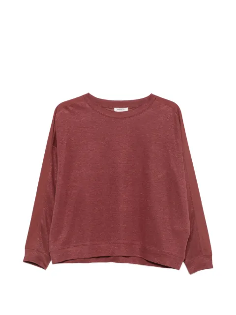 MAISON123 Lisa contrast-panel drop-shoulder top Red 6557975