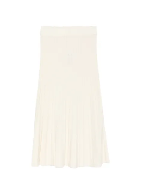 MAISON123 Ondine cable-knit pleated midi skirt Neutrals 6558683
