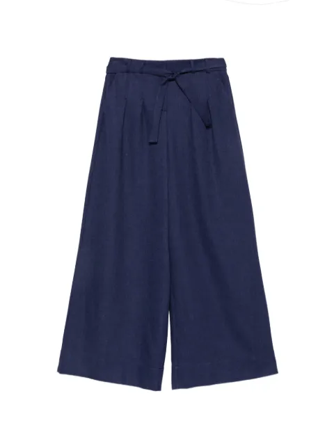 MAISON123 belted wide-leg trousers Blue 6556319