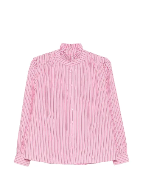 MAISON123 striped ruffled-collar blouse Pink 6560055