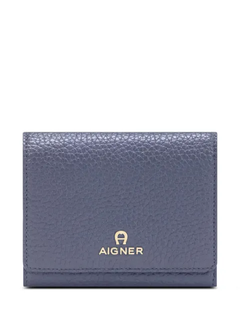AIGNER Ivy grained leather wallet Blue 152070