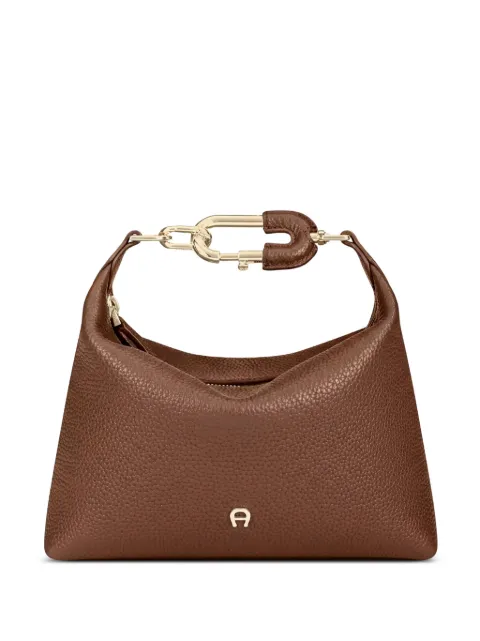 AIGNER logo-plaque chain-link tote bag Brown 164081