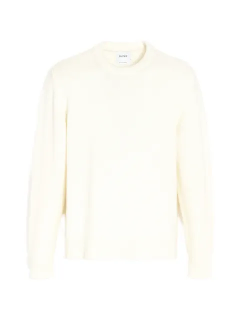 Barrie thistle-motif round-neck sweater White C344370