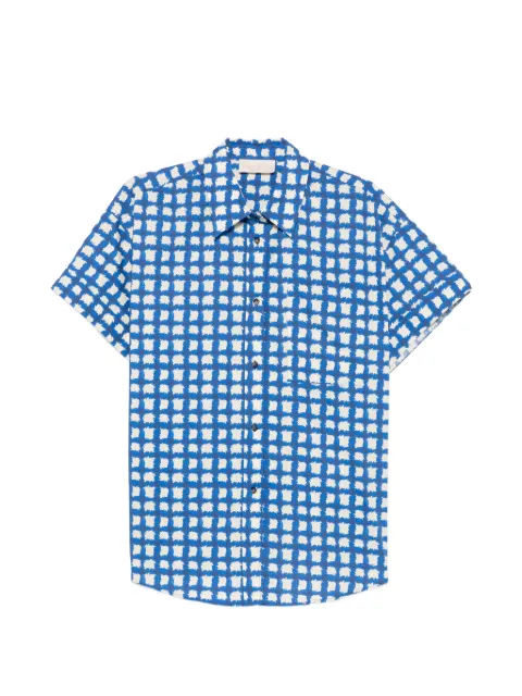 I BLUES check-pattern short-sleeve shirt Blue 2617111222