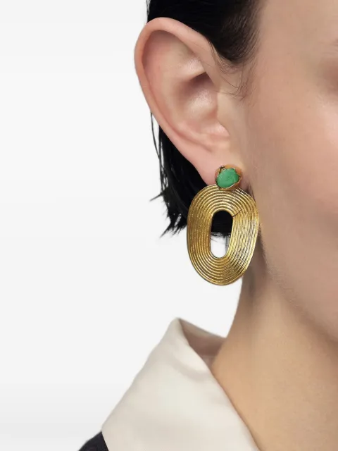 FENOMENA Aretes Front Back Waves earrings Gold WAV006