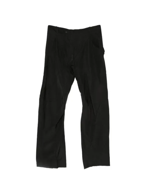 Leon Emanuel Blanck panelled raw-edge trousers Black DISMBAGGYP