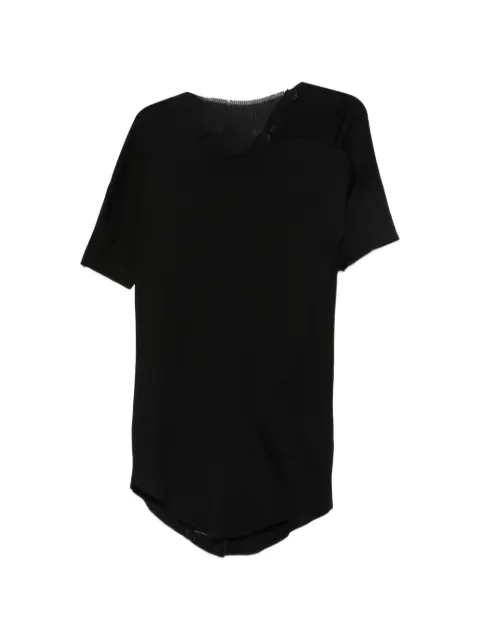 Leon Emanuel Blanck asymmetric panelled T-shirt Black DISMCT01ML