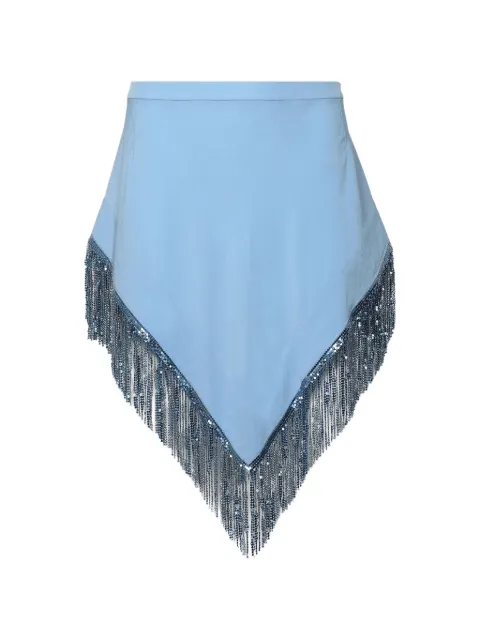 Rabanne chainmail-embellishment asymmetric skirt Blue 26AXJU203AC0069