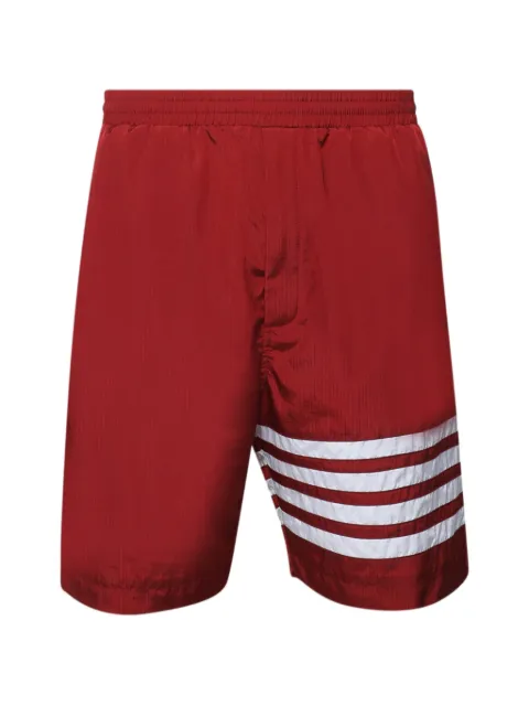 Thom Browne 4-Bar ripstop track shorts Red MTU357CF1095