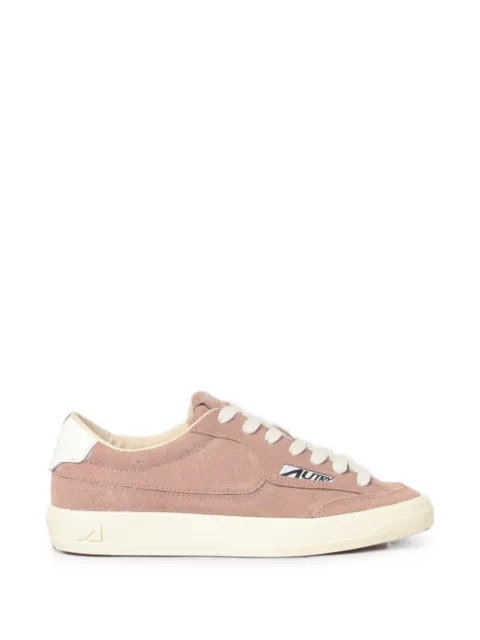 Autry Windscape low sneakers in pigeon and marshmallow suede Pink SCLWKT01