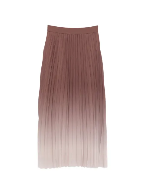 MAISON123 ombre-effect pleated midi skirt Brown 6558716
