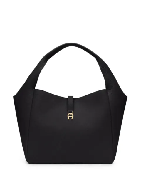 AIGNER medium Zaira logo-plaque tote bag Black 136657