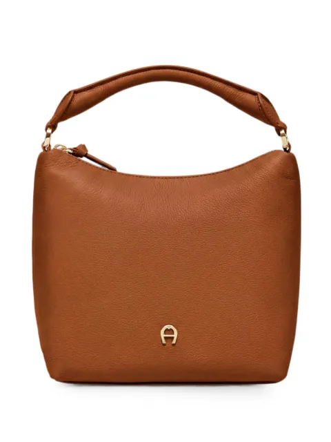 AIGNER small Zita pebbled bucket bag Brown 136049