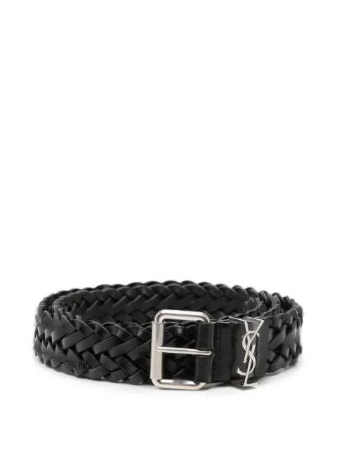Saint Laurent Cassandre-detail belt Black A004RQAAD4Z
