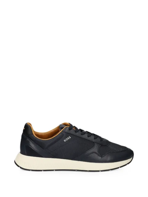 BOSS leather-panelled mesh sneakers Blue 50568757401