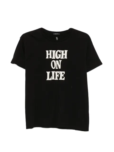R13 slogan-print T-shirt Black R13WK001K163A