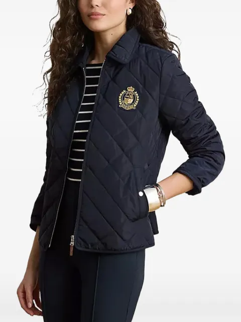 Lauren Ralph Lauren quilted crest-patch jacket Blue 297979539004
