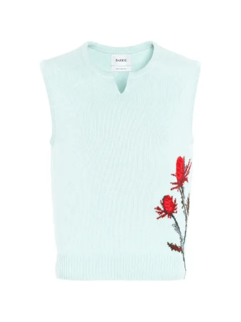 Barrie thistle-motif sleeveless top Blue C344366