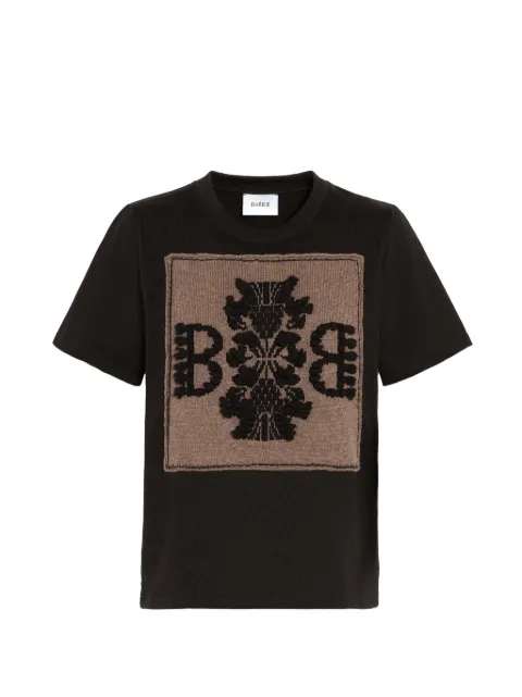 Barrie cashmere-patch T-shirt Black C104729