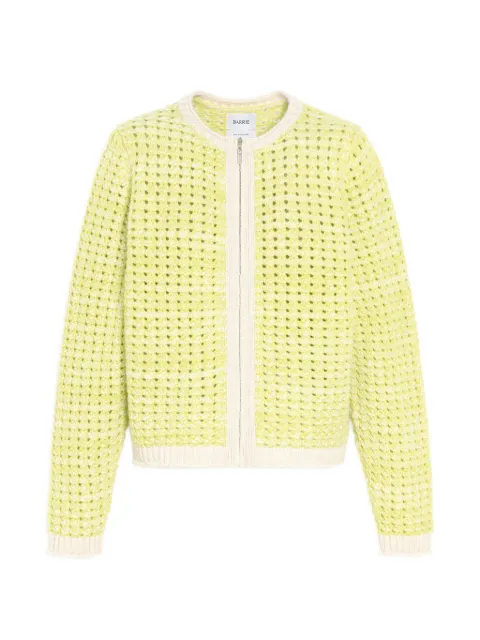 Barrie crochet-knit zip-up cardigan Green C341281