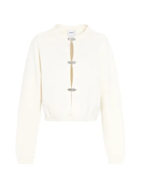 Barrie gem-embellished cashmere cardigan White C300244
