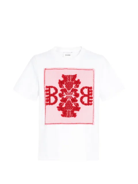 Barrie logo-patch cashmere T-shirt White C104729