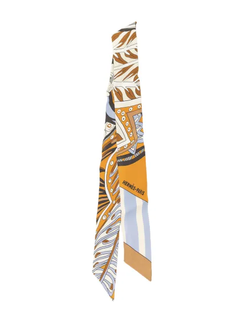 Hermès Pre-Owned 2019-2020 Le Jardin De La Maharani Silk Twilly Scarf scarves White 6FZCGCPLIV0LTDYI