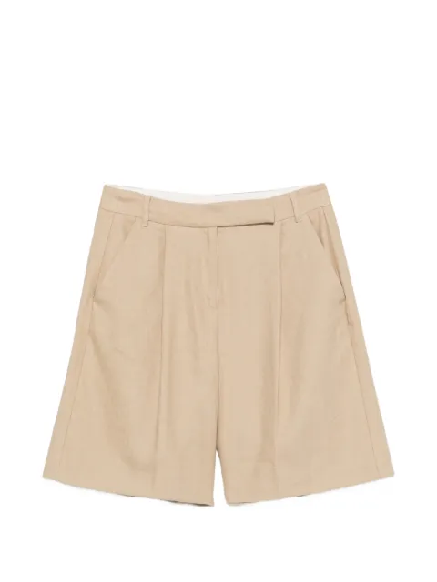I BLUES pleated twill shorts Neutrals 26171410322