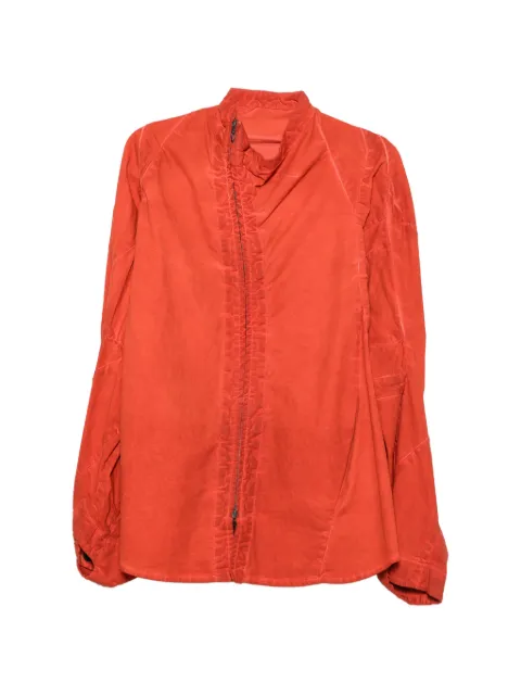 Leon Emanuel Blanck asymmetric-zip shirt jacket Orange DISMDS01
