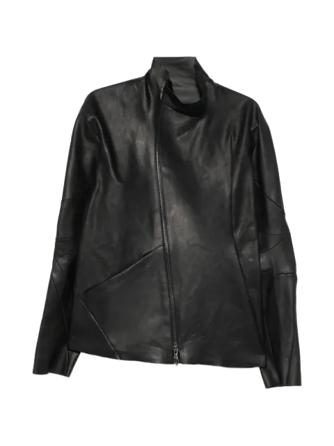 Leon Emanuel Blanck asymmetric-zip leather jacket Black DISMLJ01