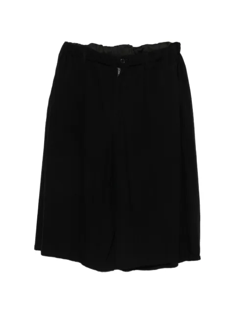Yohji Yamamoto elasticated-waistband shorts Black HKT22370