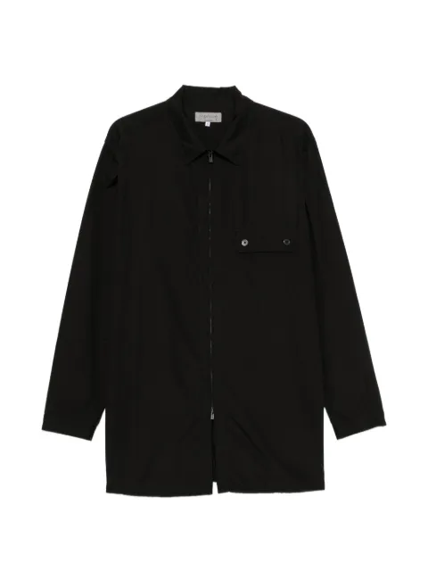 Yohji Yamamoto zip-fastening flap-pocket shirt Green HKB05001