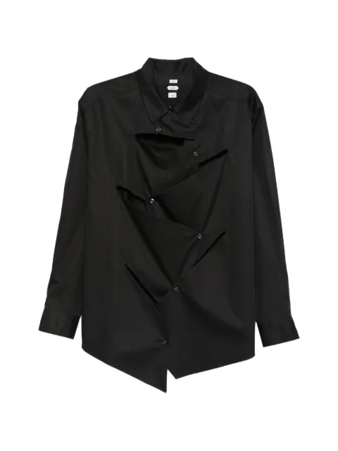 Post Archive Faction asymmetric cutout shirt Black 26S142BK