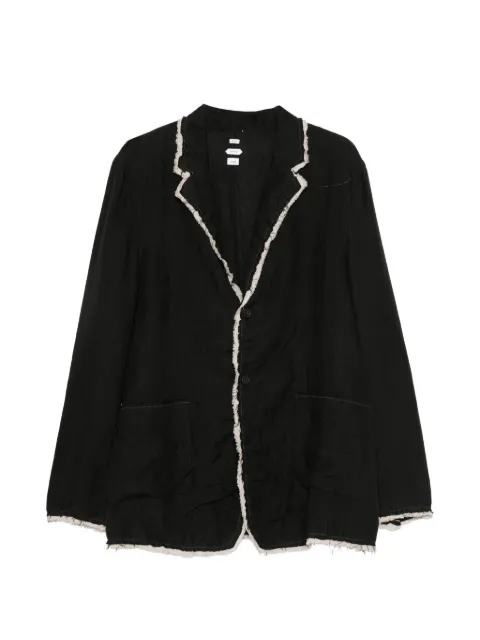 Post Archive Faction raw-edge notched-lapel jacket Black 26S030BL