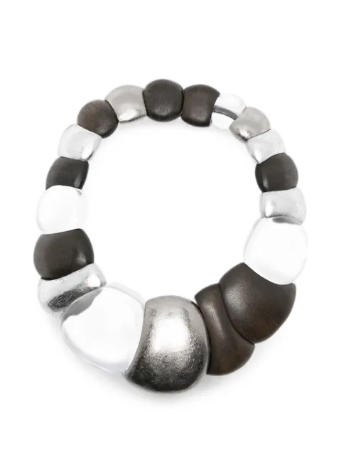 Monies Oria wood-beaded necklace Black 8414WDS