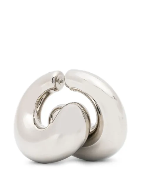 Hugo Kreit chunky hoop earrings Silver EARBUDHOOSIL